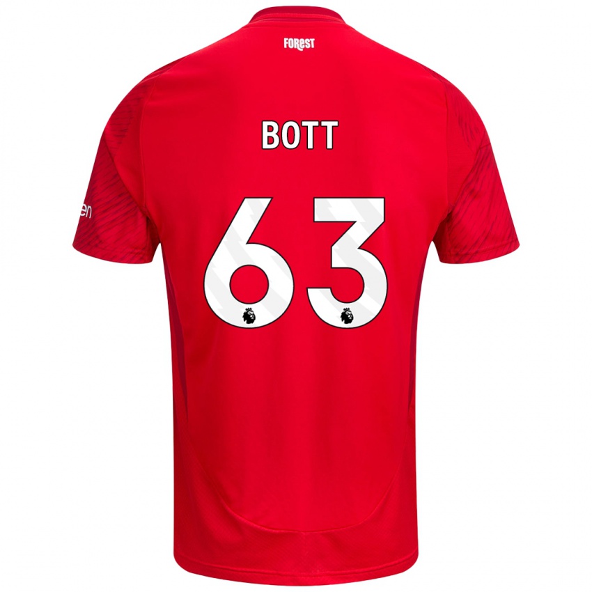 Kinder Aaron Bott #63 Rot Weiß Heimtrikot Trikot 2024/25 T-Shirt Österreich