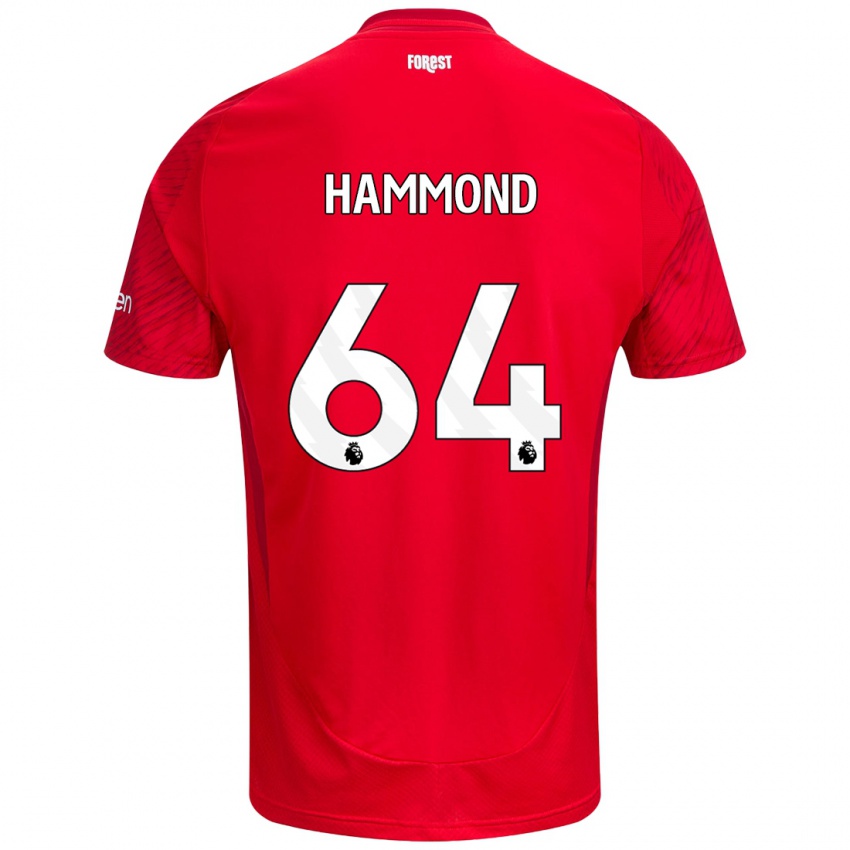 Kinder Ben Hammond #64 Rot Weiß Heimtrikot Trikot 2024/25 T-Shirt Österreich