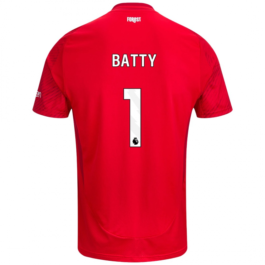 Kinder Emily Batty #1 Rot Weiß Heimtrikot Trikot 2024/25 T-Shirt Österreich