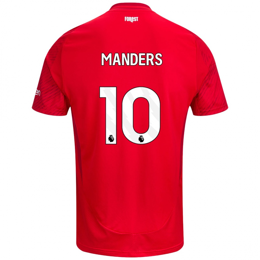 Kinder Holly Manders #10 Rot Weiß Heimtrikot Trikot 2024/25 T-Shirt Österreich