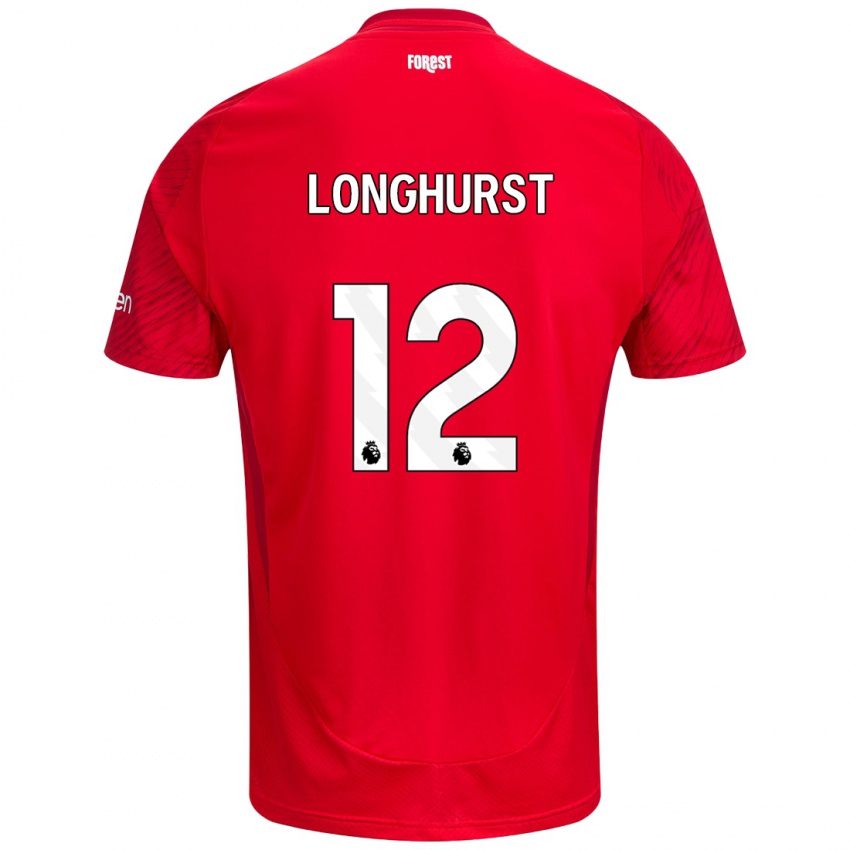 Kinder Kate Longhurst #12 Rot Weiß Heimtrikot Trikot 2024/25 T-Shirt Österreich