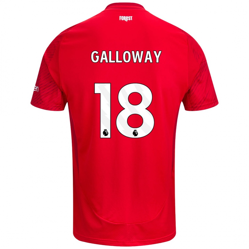 Kinder Bridget Galloway #18 Rot Weiß Heimtrikot Trikot 2024/25 T-Shirt Österreich