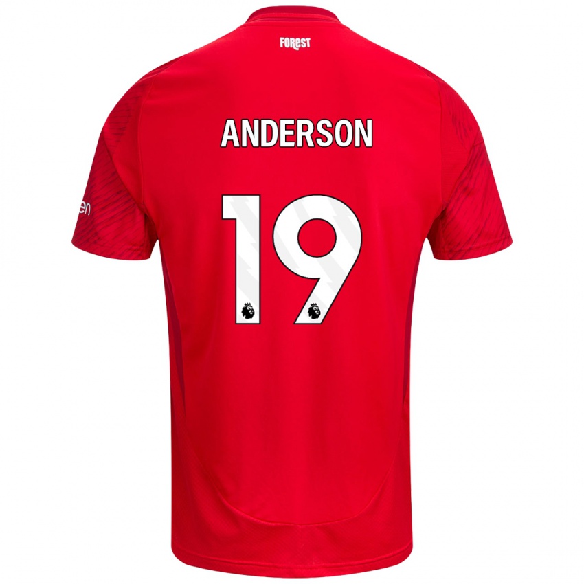 Kinder Becky Anderson #19 Rot Weiß Heimtrikot Trikot 2024/25 T-Shirt Österreich