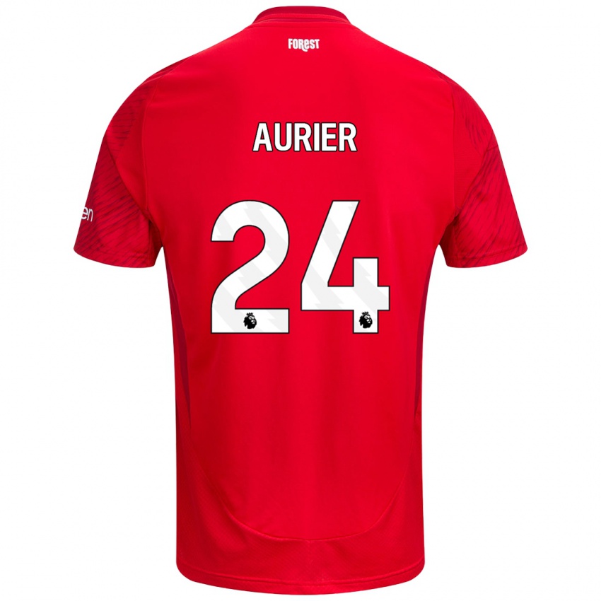 Kinder Serge Aurier #24 Rot Weiß Heimtrikot Trikot 2024/25 T-Shirt Österreich