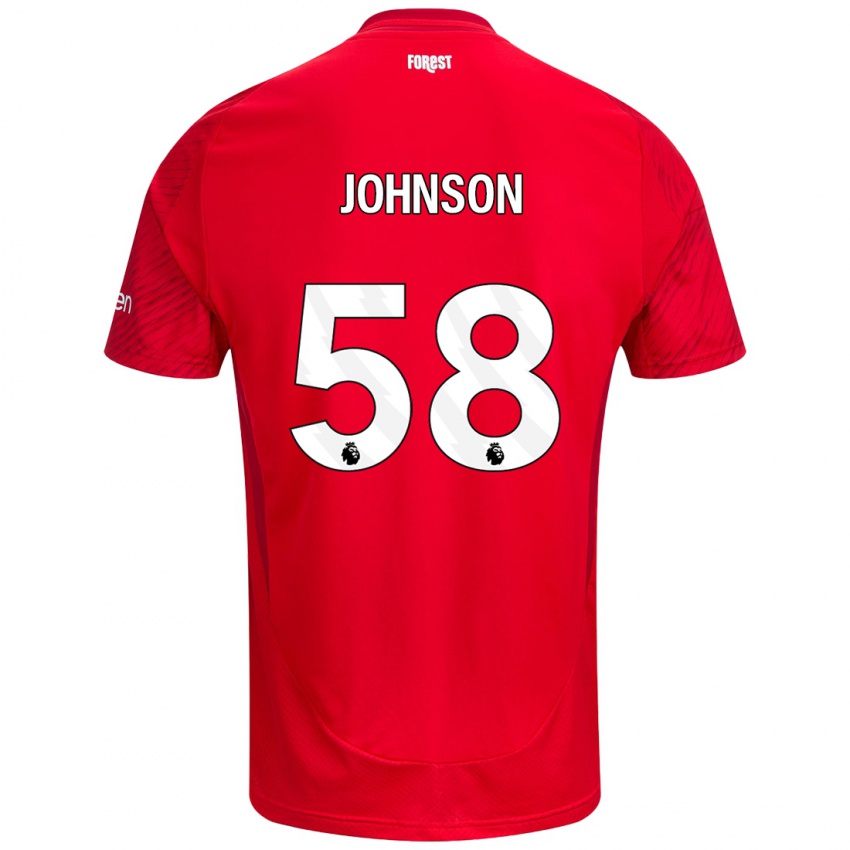 Kinder Pharrell Johnson #58 Rot Weiß Heimtrikot Trikot 2024/25 T-Shirt Österreich