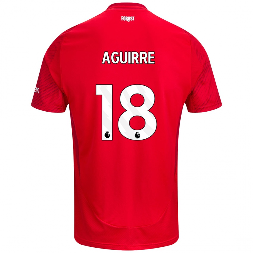 Kinder Aja Aguirre #18 Rot Weiß Heimtrikot Trikot 2024/25 T-Shirt Österreich