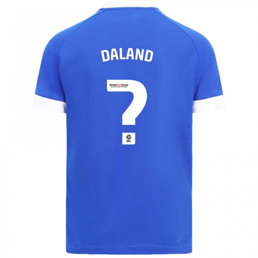 Kinder Jesper Daland #0 Himmelblau Heimtrikot Trikot 2024/25 T-Shirt Österreich