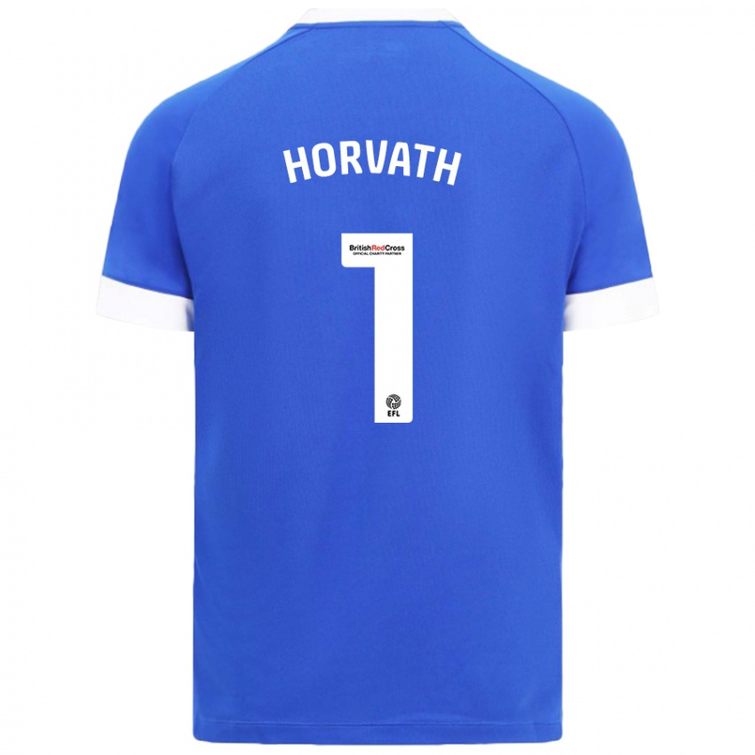 Kinder Ethan Horvath #1 Himmelblau Heimtrikot Trikot 2024/25 T-Shirt Österreich