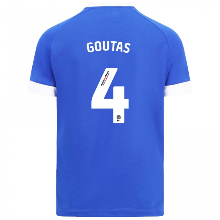 Kinder Dimitrios Goutas #4 Himmelblau Heimtrikot Trikot 2024/25 T-Shirt Österreich