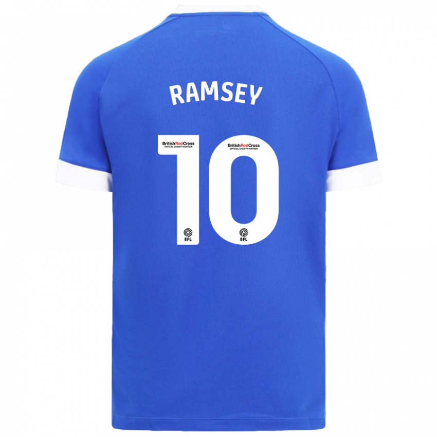 Kinder Aaron Ramsey #10 Himmelblau Heimtrikot Trikot 2024/25 T-Shirt Österreich