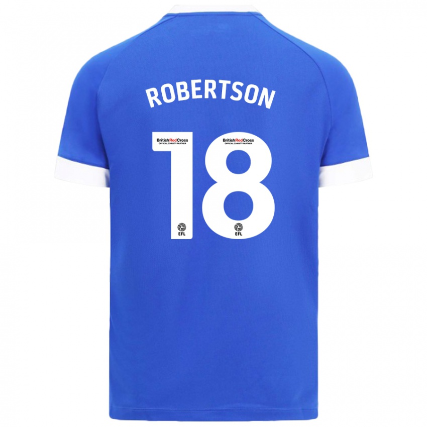 Kinder Alex Robertson #18 Himmelblau Heimtrikot Trikot 2024/25 T-Shirt Österreich