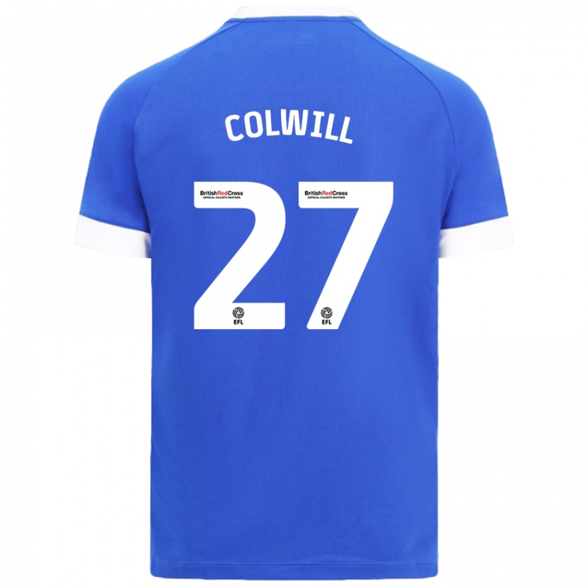 Kinder Rubin Colwill #27 Himmelblau Heimtrikot Trikot 2024/25 T-Shirt Österreich