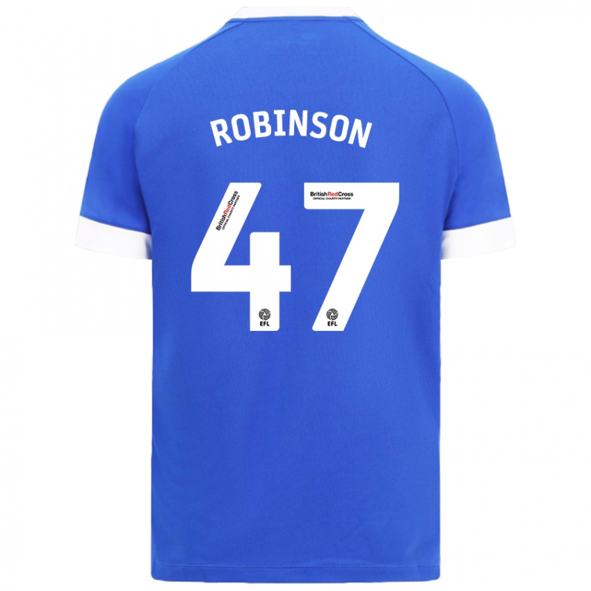 Kinder Callum Robinson #47 Himmelblau Heimtrikot Trikot 2024/25 T-Shirt Österreich