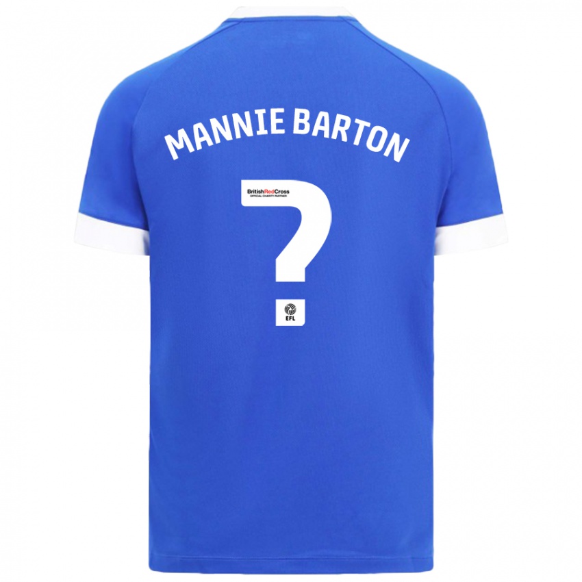 Kinder Mannie Barton #0 Himmelblau Heimtrikot Trikot 2024/25 T-Shirt Österreich