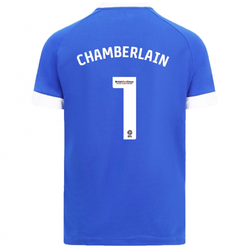 Kinder Ceryn Chamberlain #1 Himmelblau Heimtrikot Trikot 2024/25 T-Shirt Österreich