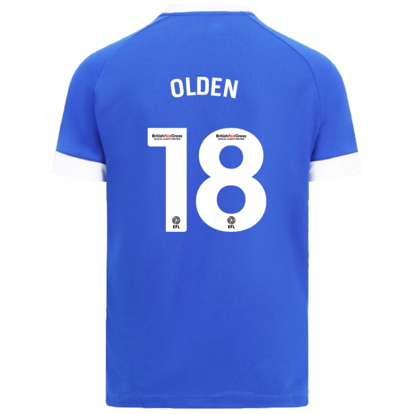 Kinder Mackenzie Olden #18 Himmelblau Heimtrikot Trikot 2024/25 T-Shirt Österreich