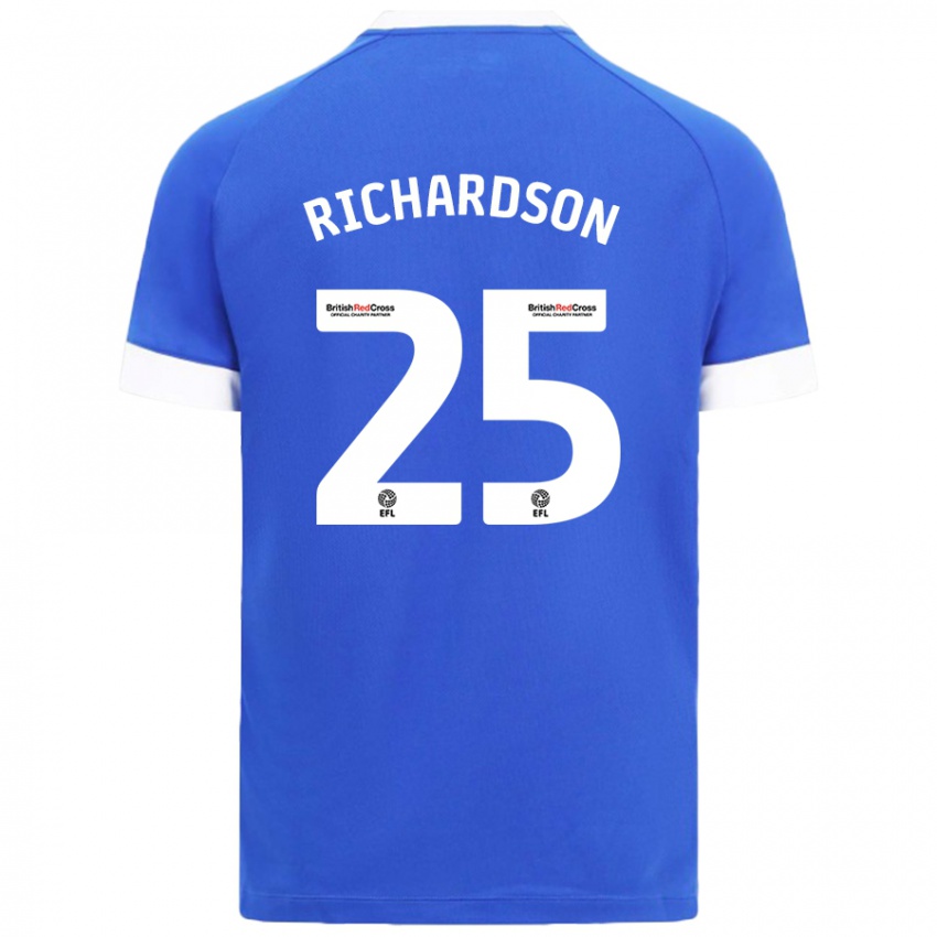 Kinder Tija Richardson #25 Himmelblau Heimtrikot Trikot 2024/25 T-Shirt Österreich