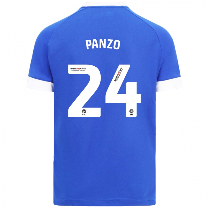 Kinder Jonathan Panzo #24 Himmelblau Heimtrikot Trikot 2024/25 T-Shirt Österreich