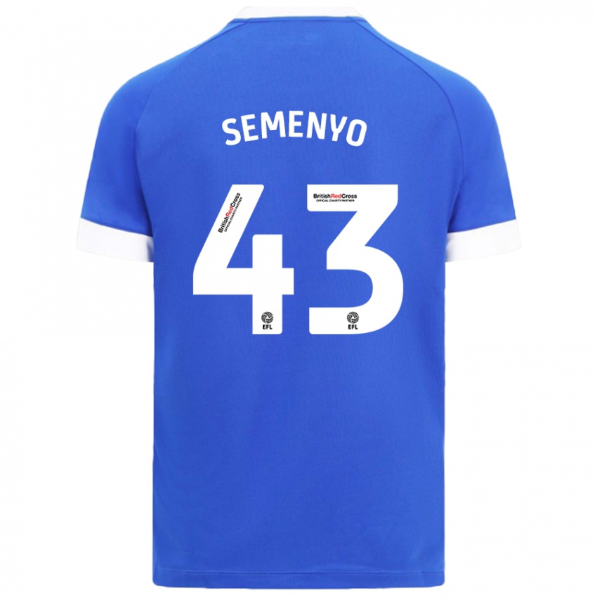 Kinder Jai Semenyo #43 Himmelblau Heimtrikot Trikot 2024/25 T-Shirt Österreich