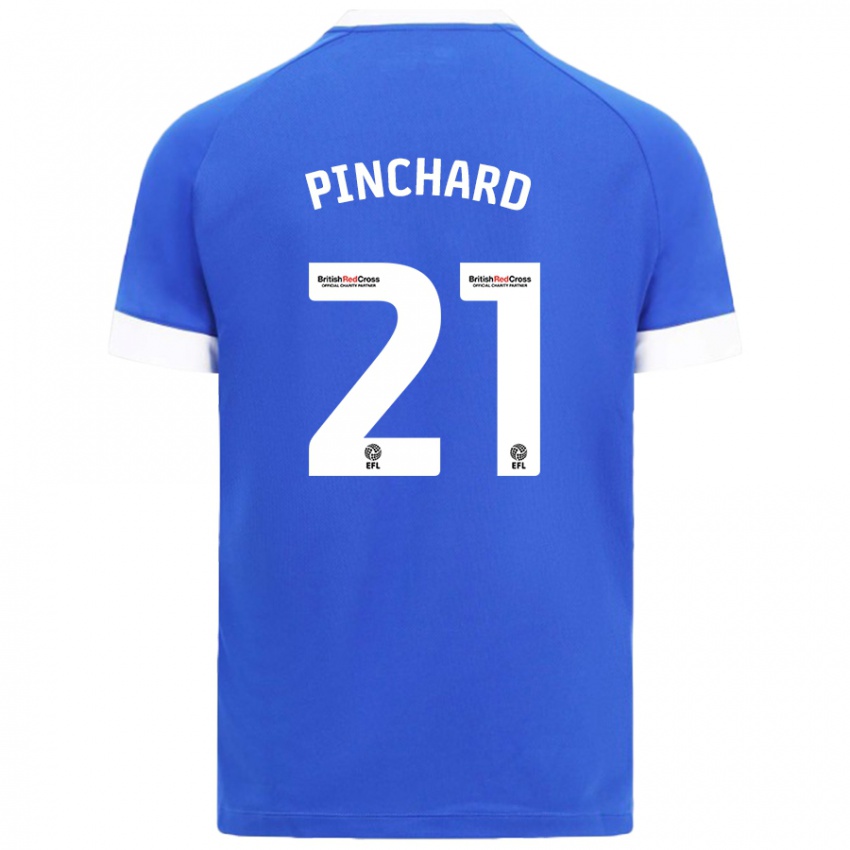 Kinder Cerys Pinchard #21 Himmelblau Heimtrikot Trikot 2024/25 T-Shirt Österreich