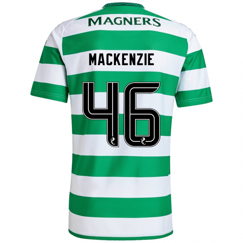 Kinder Magnus Mackenzie #46 Grün Weiß Heimtrikot Trikot 2024/25 T-Shirt Österreich