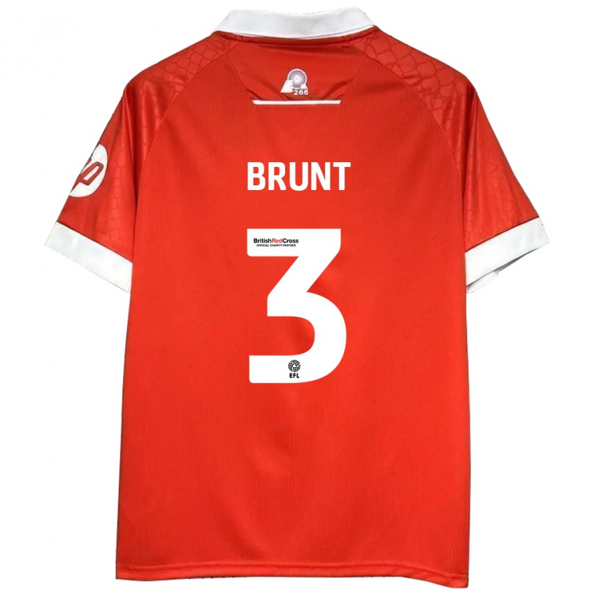 Kinder Lewis Brunt #3 Rot Weiß Heimtrikot Trikot 2024/25 T-Shirt Österreich