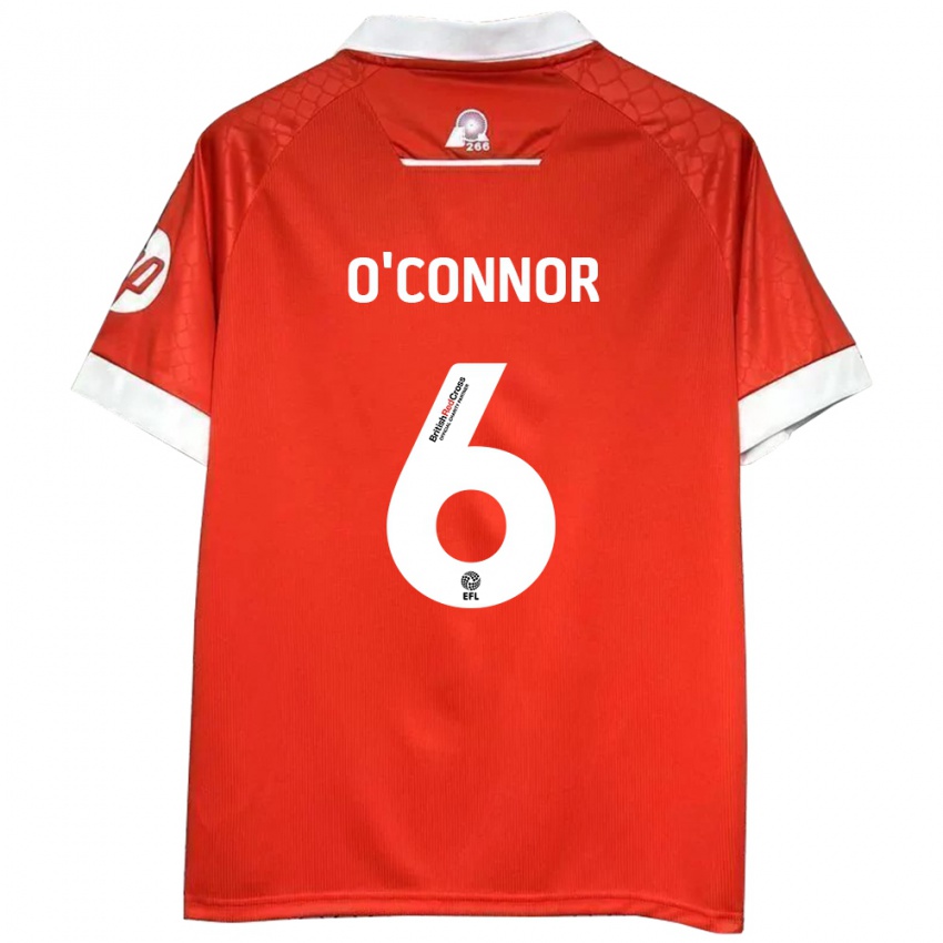 Kinder Thomas O'connor #6 Rot Weiß Heimtrikot Trikot 2024/25 T-Shirt Österreich