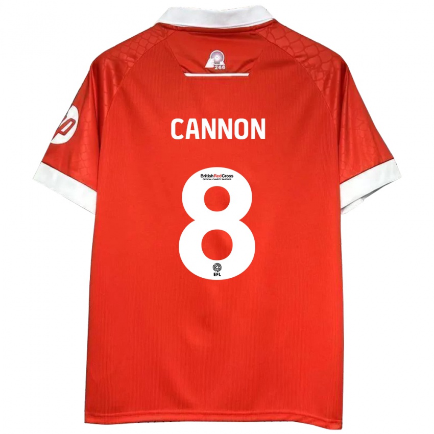 Kinder Andy Cannon #8 Rot Weiß Heimtrikot Trikot 2024/25 T-Shirt Österreich