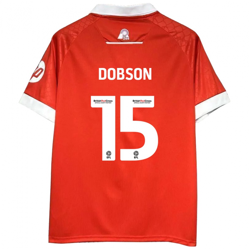 Kinder George Dobson #15 Rot Weiß Heimtrikot Trikot 2024/25 T-Shirt Österreich