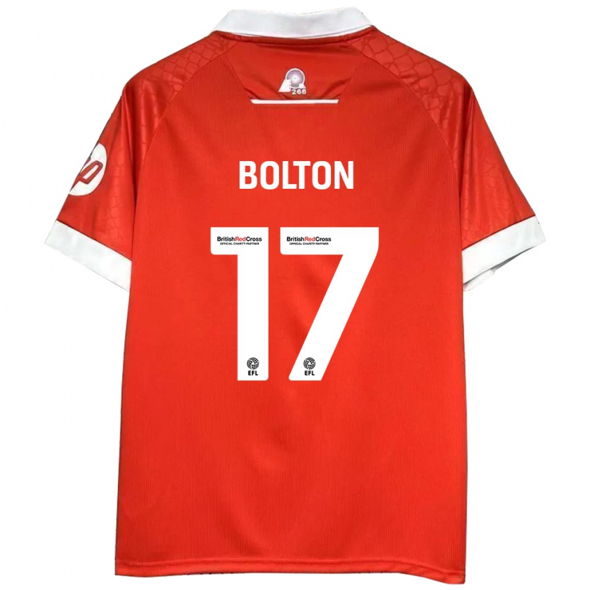 Kinder Luke Bolton #17 Rot Weiß Heimtrikot Trikot 2024/25 T-Shirt Österreich