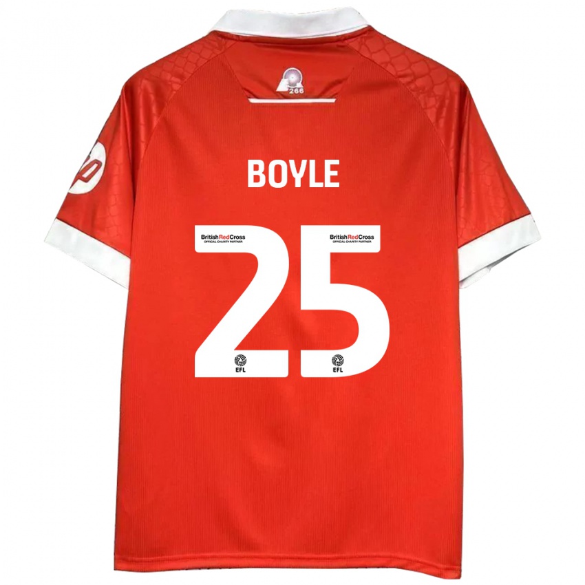 Kinder Will Boyle #25 Rot Weiß Heimtrikot Trikot 2024/25 T-Shirt Österreich