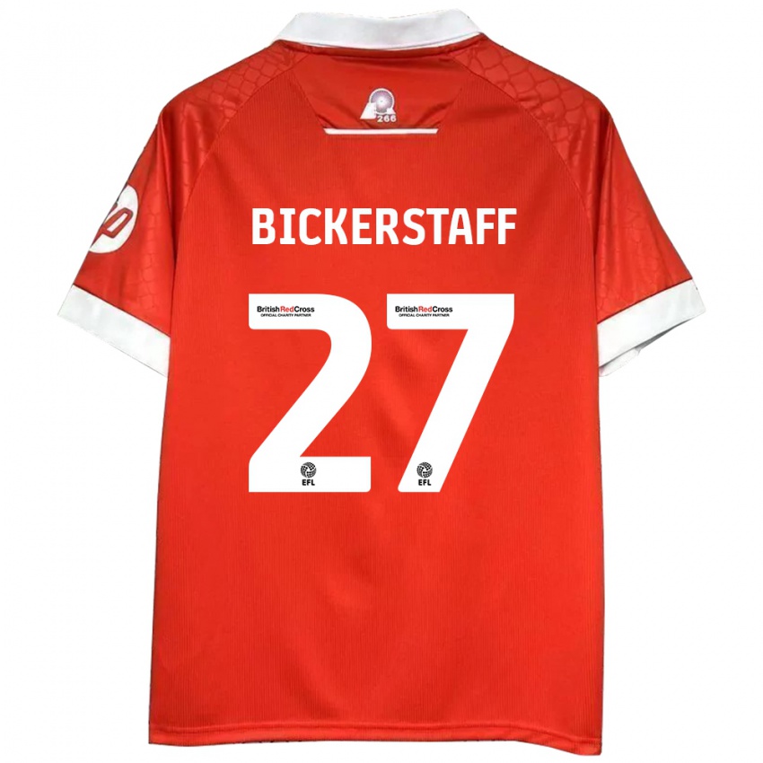 Kinder Jake Bickerstaff #27 Rot Weiß Heimtrikot Trikot 2024/25 T-Shirt Österreich