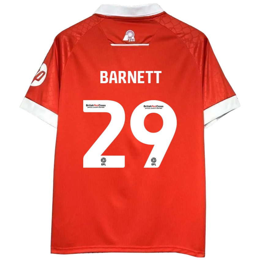 Kinder Ryan Barnett #29 Rot Weiß Heimtrikot Trikot 2024/25 T-Shirt Österreich