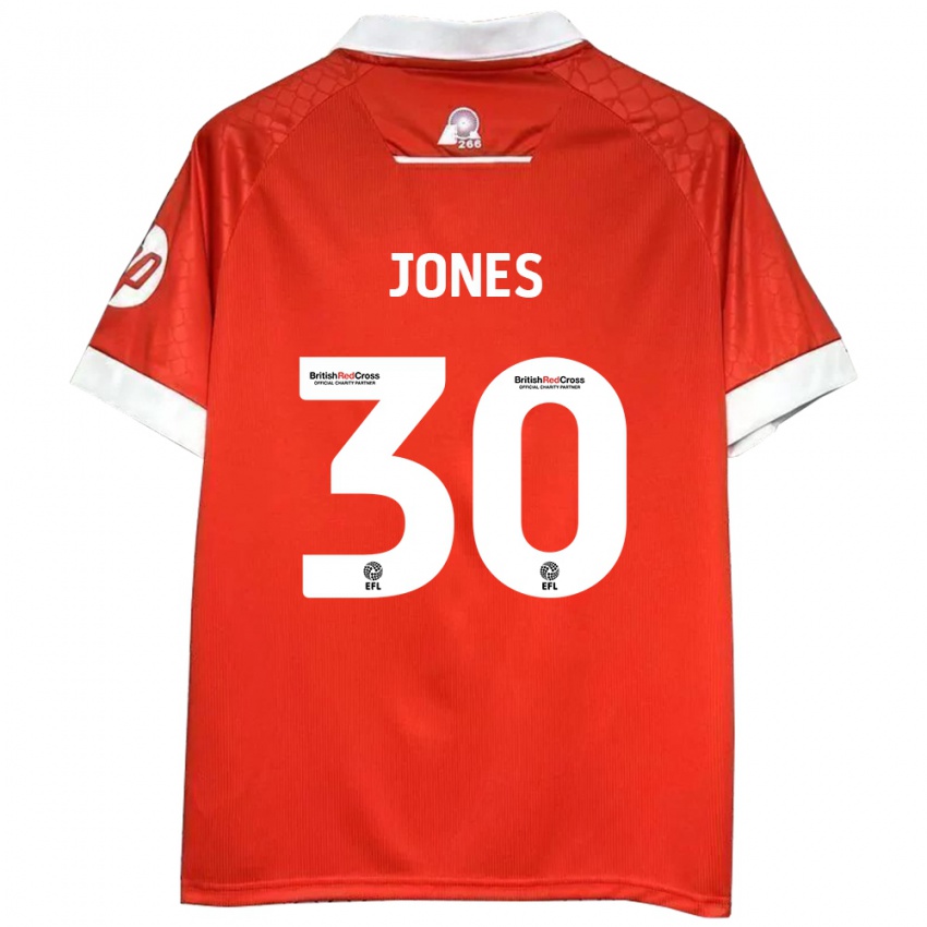 Kinder James Jones #30 Rot Weiß Heimtrikot Trikot 2024/25 T-Shirt Österreich