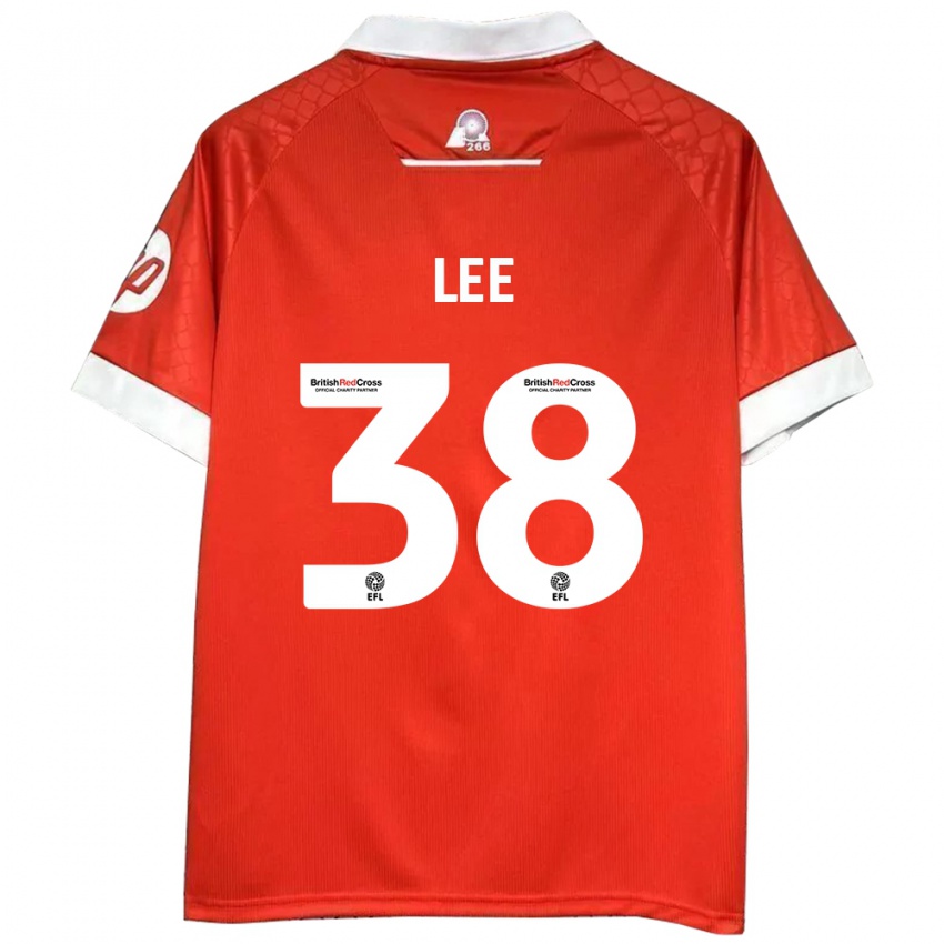 Kinder Elliot Lee #38 Rot Weiß Heimtrikot Trikot 2024/25 T-Shirt Österreich