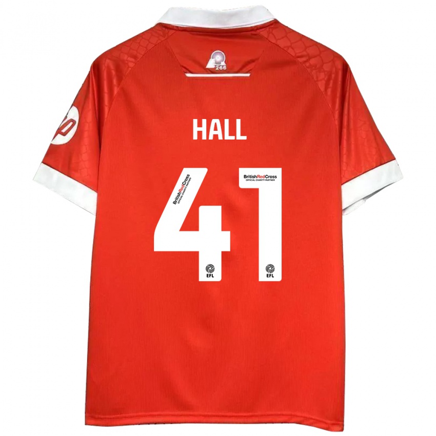 Kinder Liam Hall #41 Rot Weiß Heimtrikot Trikot 2024/25 T-Shirt Österreich