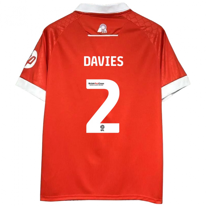 Kinder Phoebe Davies #2 Rot Weiß Heimtrikot Trikot 2024/25 T-Shirt Österreich