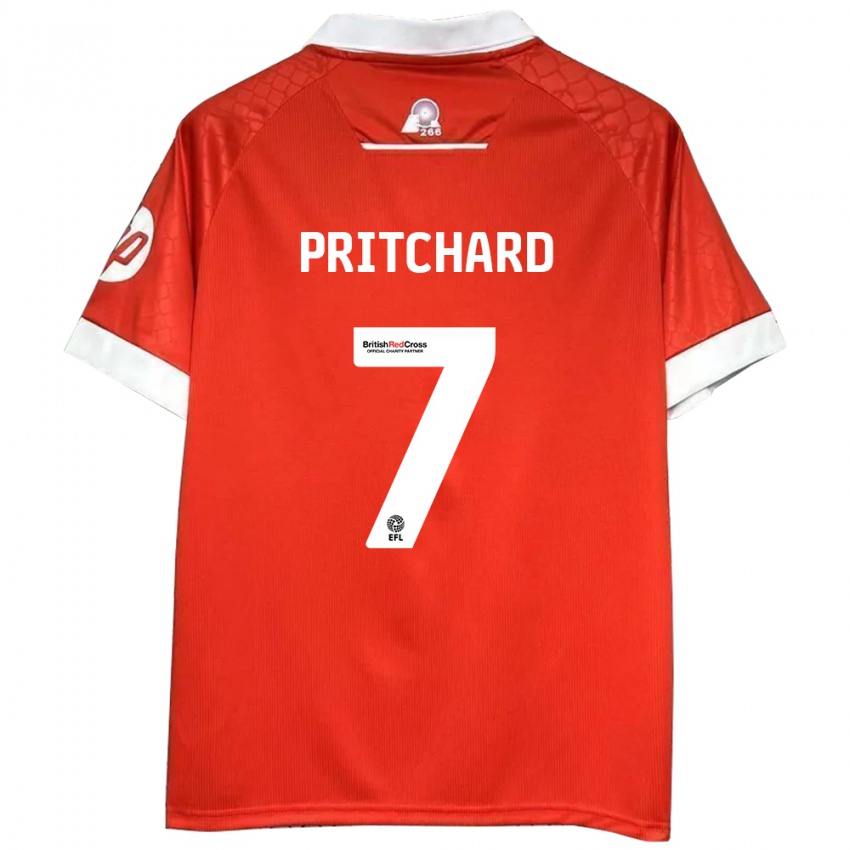 Kinder Rebecca Pritchard #7 Rot Weiß Heimtrikot Trikot 2024/25 T-Shirt Österreich