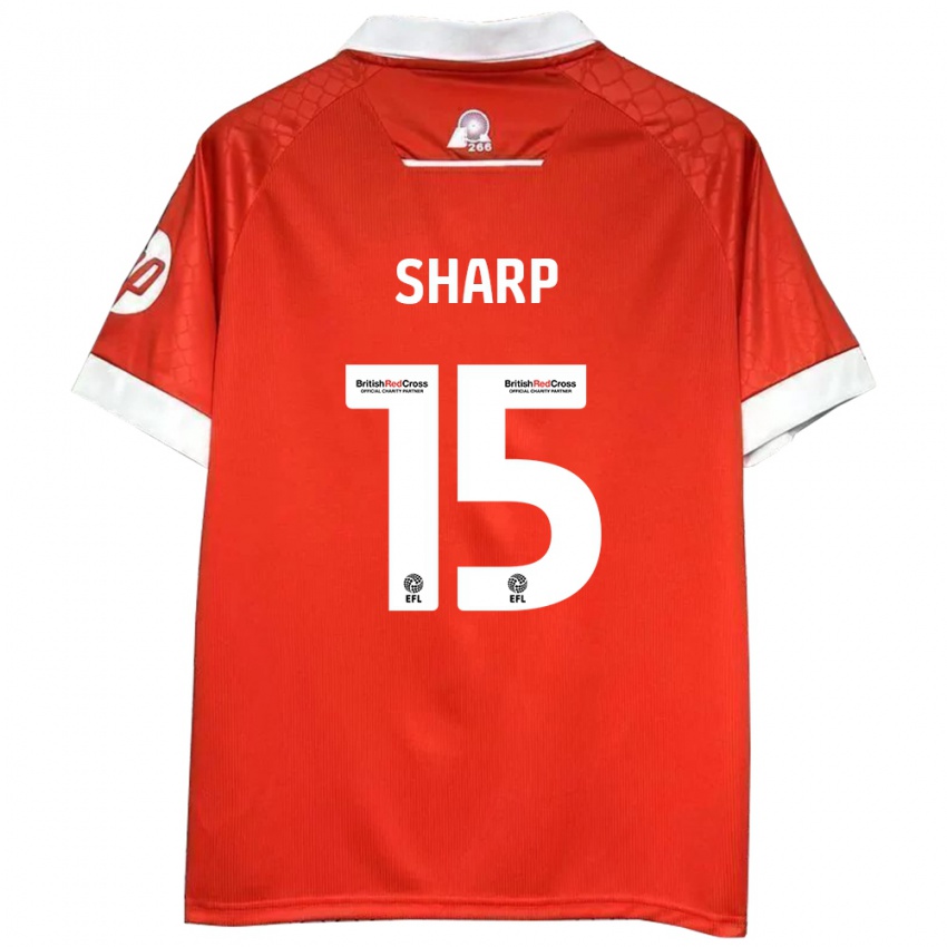 Kinder Katie Sharp #15 Rot Weiß Heimtrikot Trikot 2024/25 T-Shirt Österreich