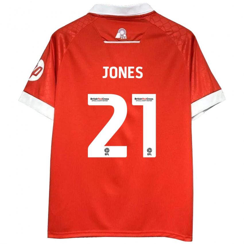 Kinder Lili Jones #21 Rot Weiß Heimtrikot Trikot 2024/25 T-Shirt Österreich