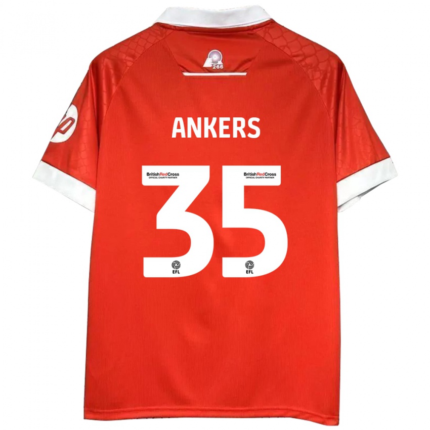 Kinder Chloe Ankers #35 Rot Weiß Heimtrikot Trikot 2024/25 T-Shirt Österreich