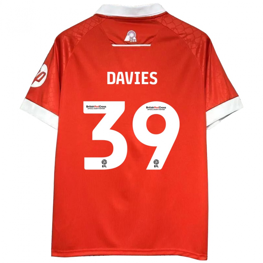 Kinder Daniel Davies #39 Rot Weiß Heimtrikot Trikot 2024/25 T-Shirt Österreich