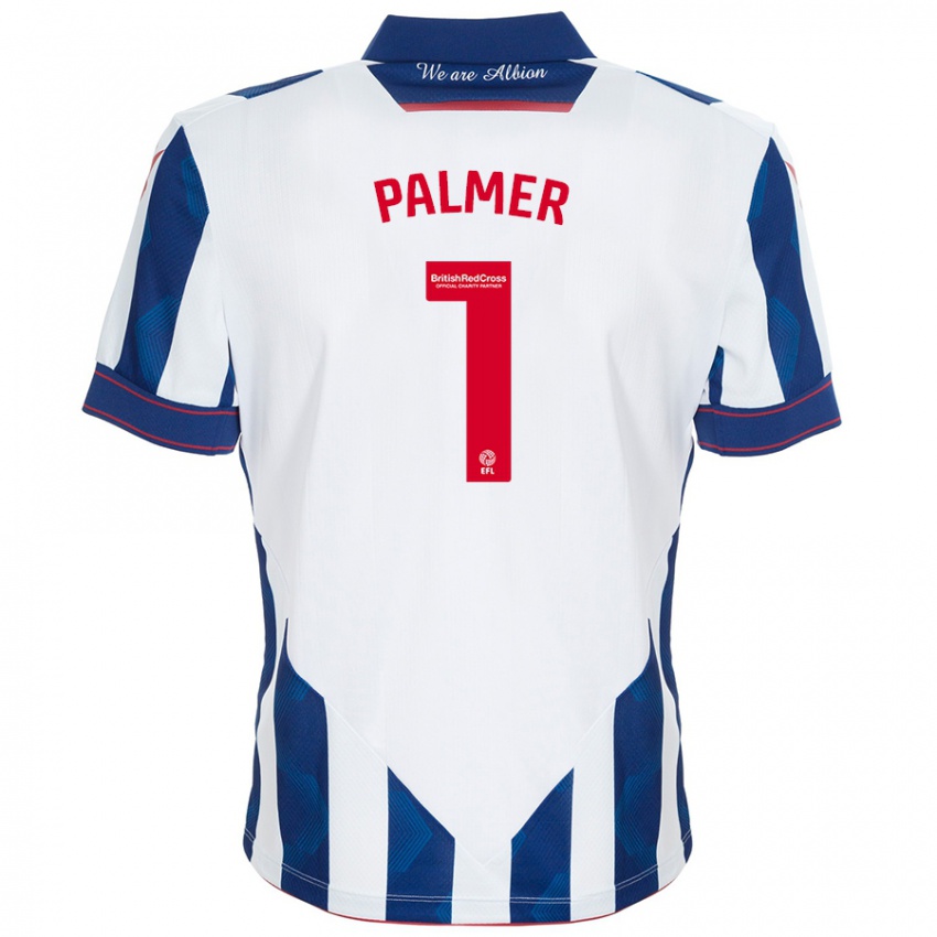 Kinder Alex Palmer #1 Weiß Dunkelblau Heimtrikot Trikot 2024/25 T-Shirt Österreich