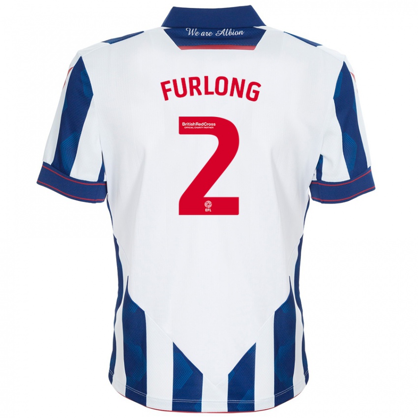 Kinder Darnell Furlong #2 Weiß Dunkelblau Heimtrikot Trikot 2024/25 T-Shirt Österreich