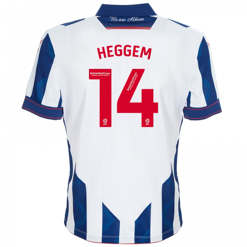 Kinder Torbjørn Heggem #14 Weiß Dunkelblau Heimtrikot Trikot 2024/25 T-Shirt Österreich