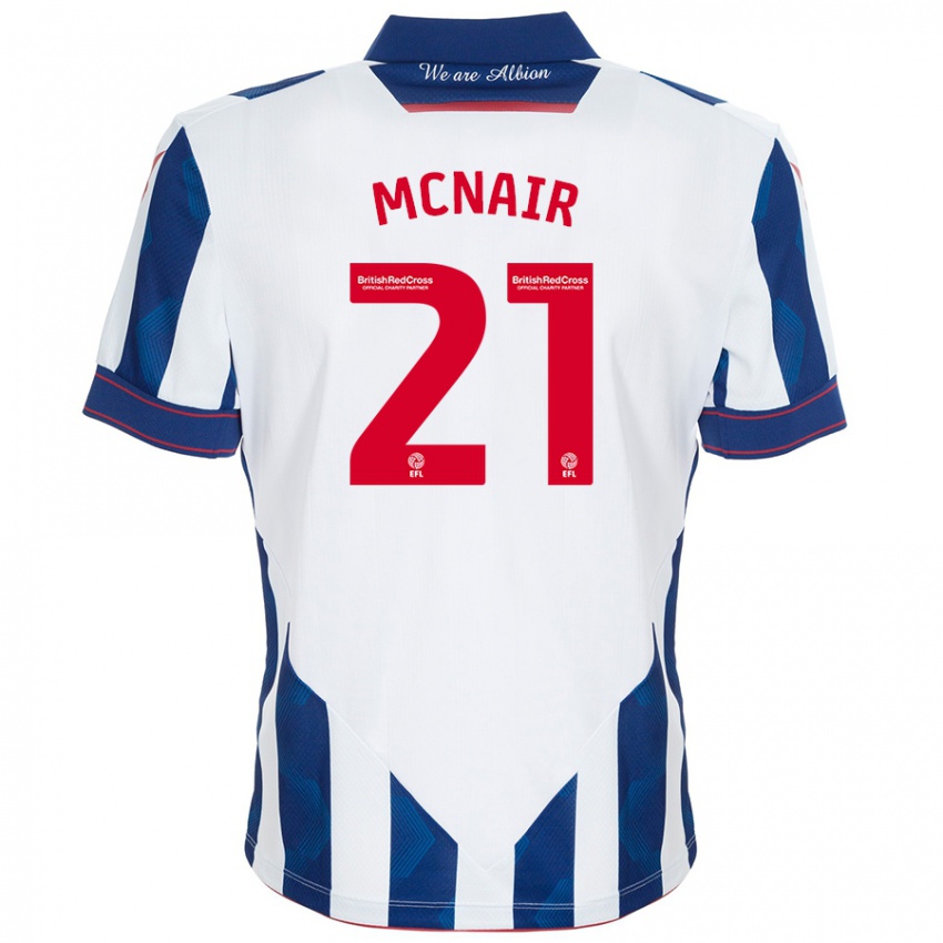 Kinder Paddy Mcnair #21 Weiß Dunkelblau Heimtrikot Trikot 2024/25 T-Shirt Österreich