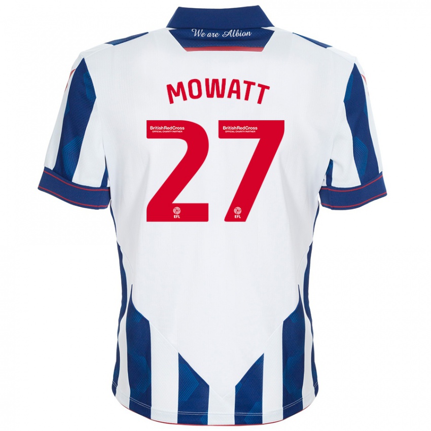 Kinder Alex Mowatt #27 Weiß Dunkelblau Heimtrikot Trikot 2024/25 T-Shirt Österreich