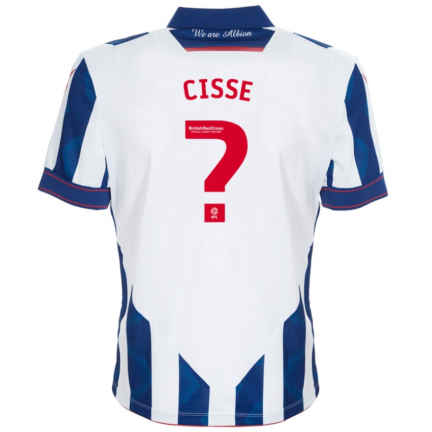 Kinder Ben Cisse #0 Weiß Dunkelblau Heimtrikot Trikot 2024/25 T-Shirt Österreich