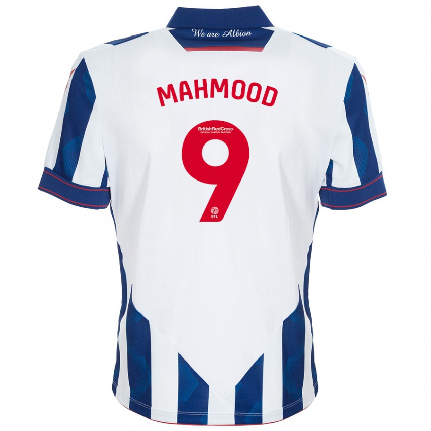 Kinder Mariam Mahmood #9 Weiß Dunkelblau Heimtrikot Trikot 2024/25 T-Shirt Österreich