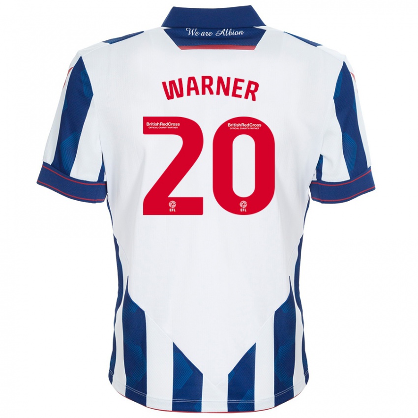 Kinder Phoebe Warner #20 Weiß Dunkelblau Heimtrikot Trikot 2024/25 T-Shirt Österreich